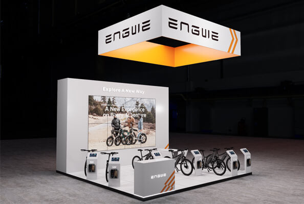 engwe e-bike and e-scooter show at ces exhibition