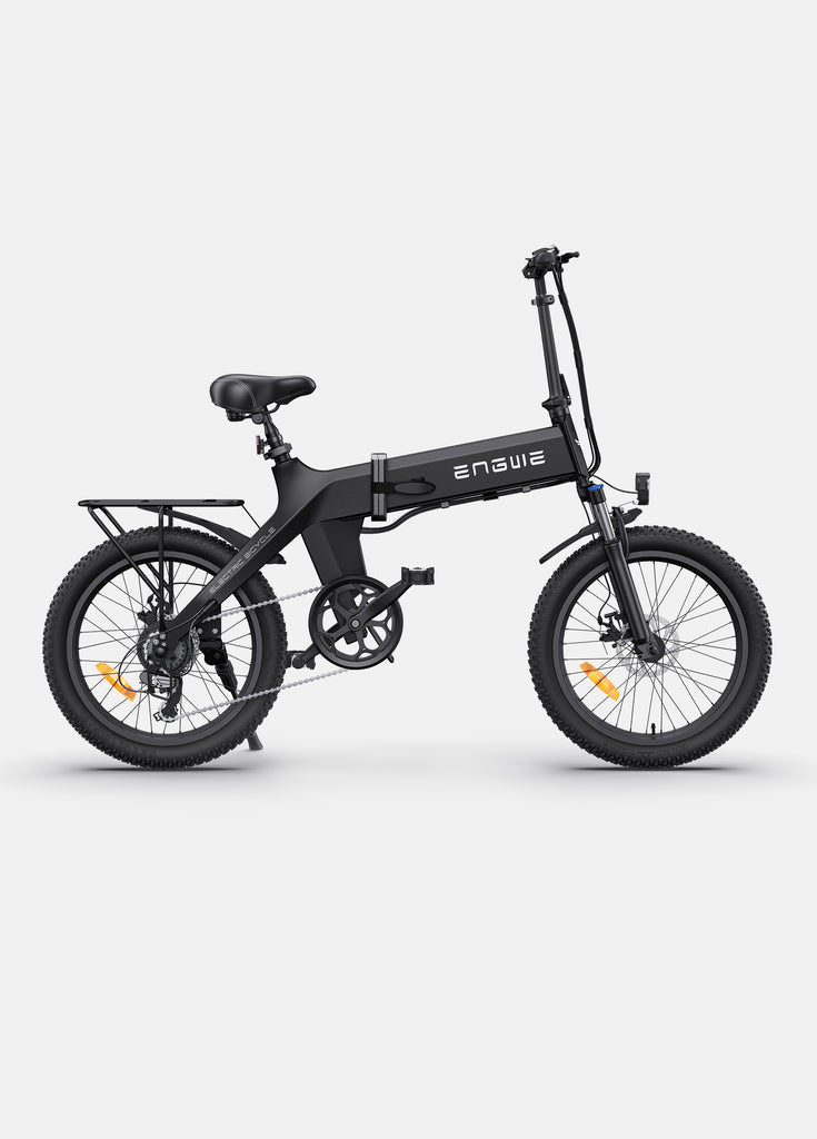 a black engwe c20 pro electric folding bike