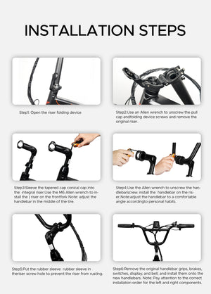 ENGWE BMX handlebar assembly steps