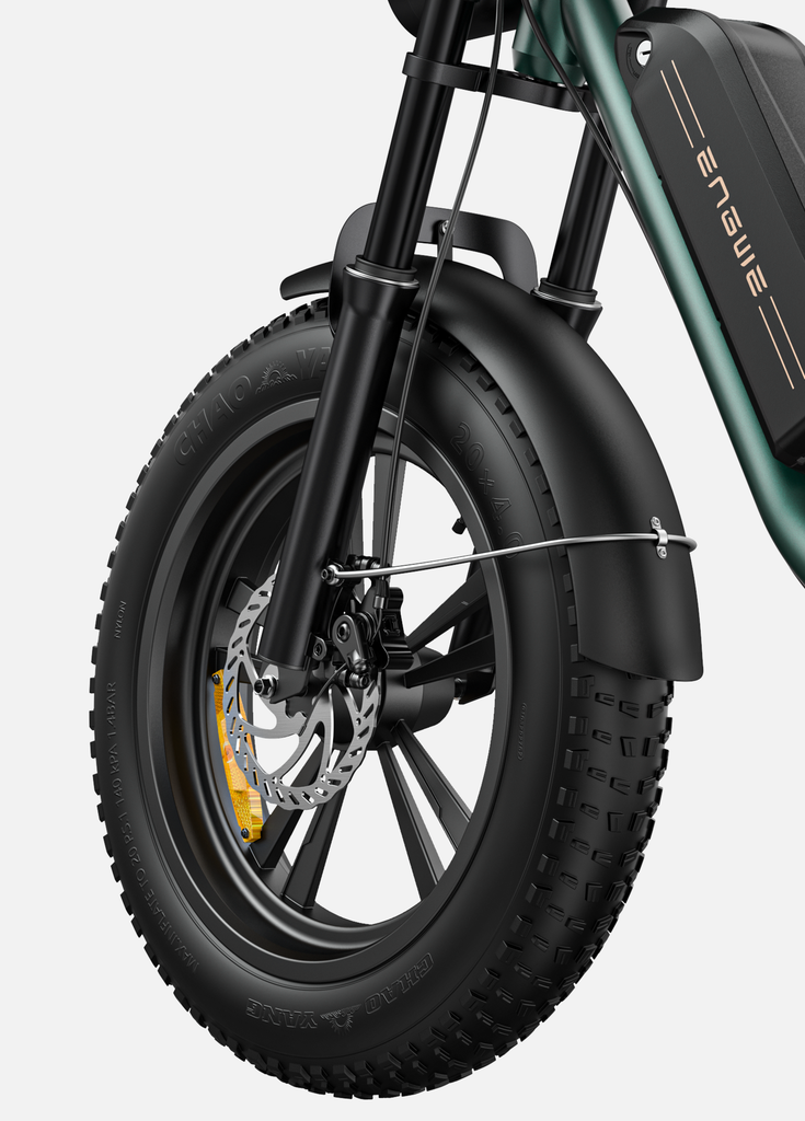 engwe m20's 20*4.0-inch fat tires
