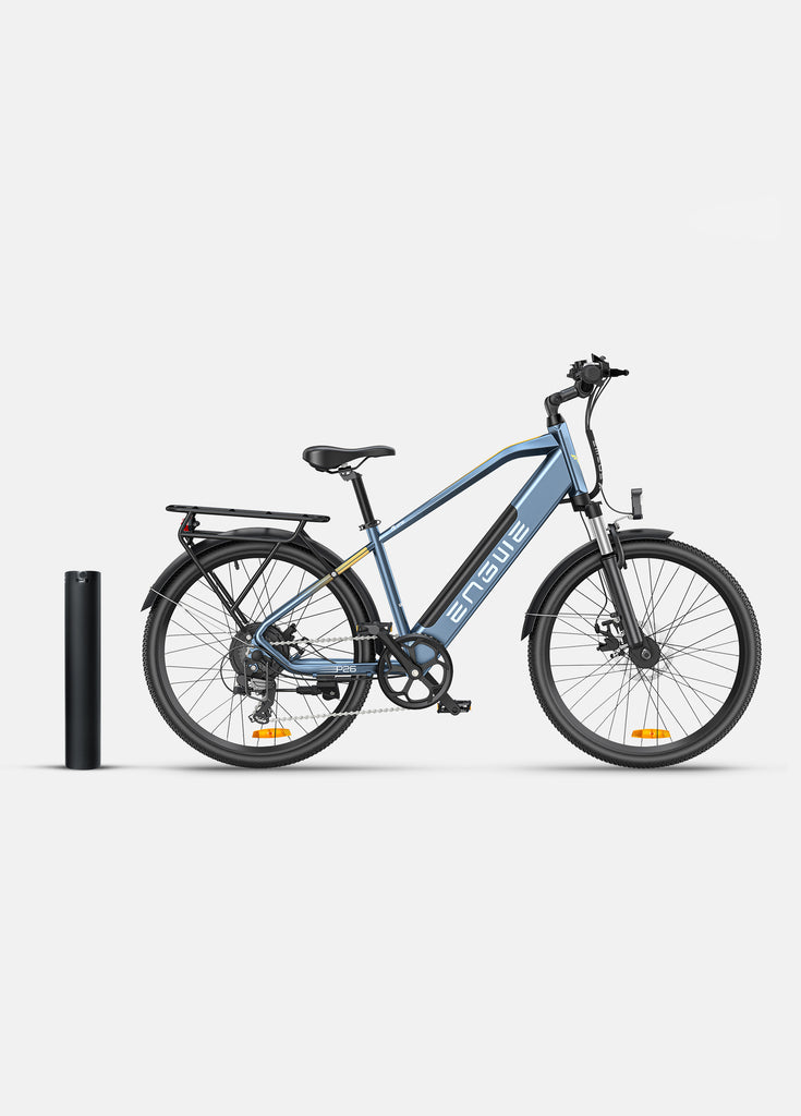 engwe p26 combo: a blue p26 e-bike and an extra battery